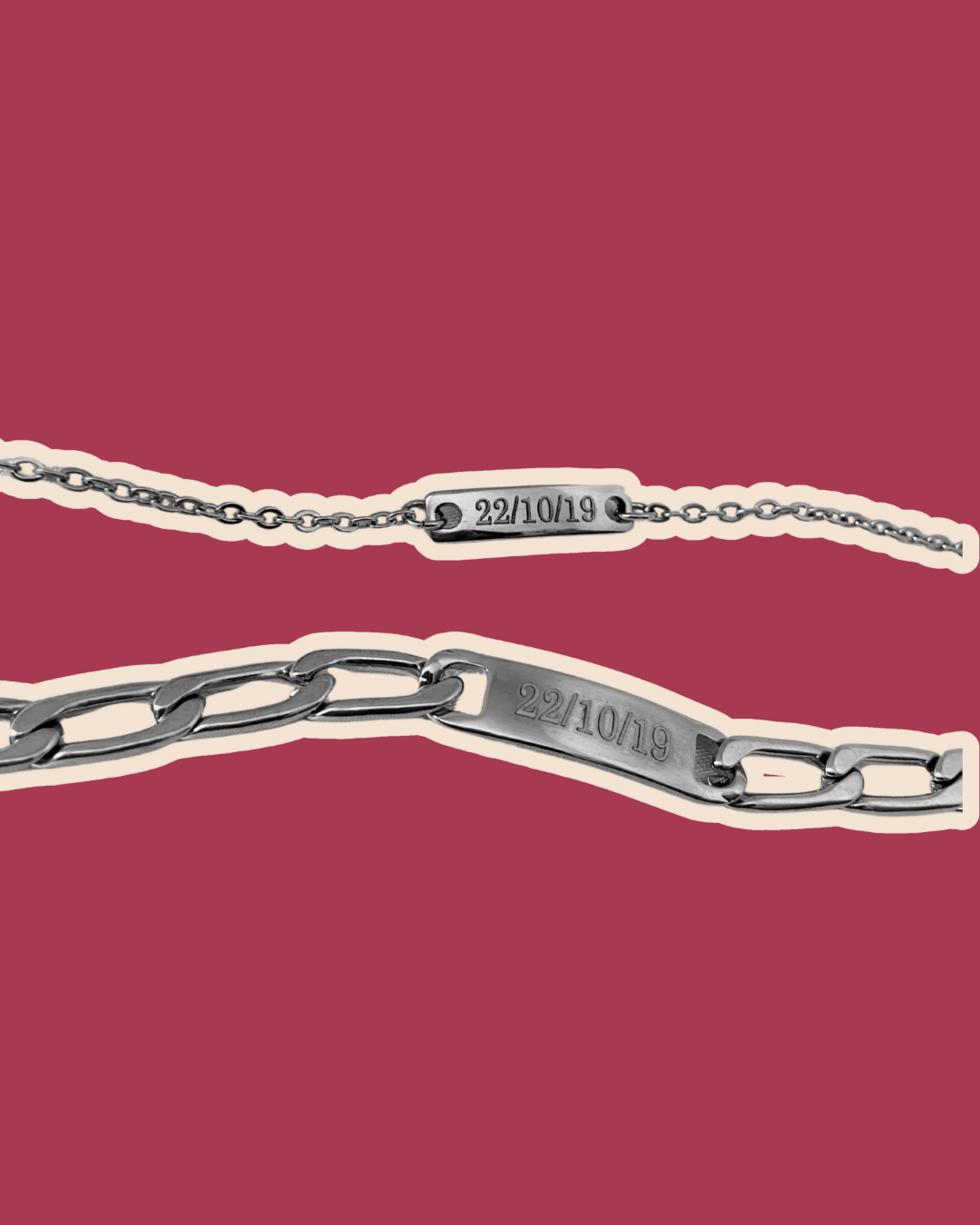 Kit 2 esclavas - Personalizadas Plateadas