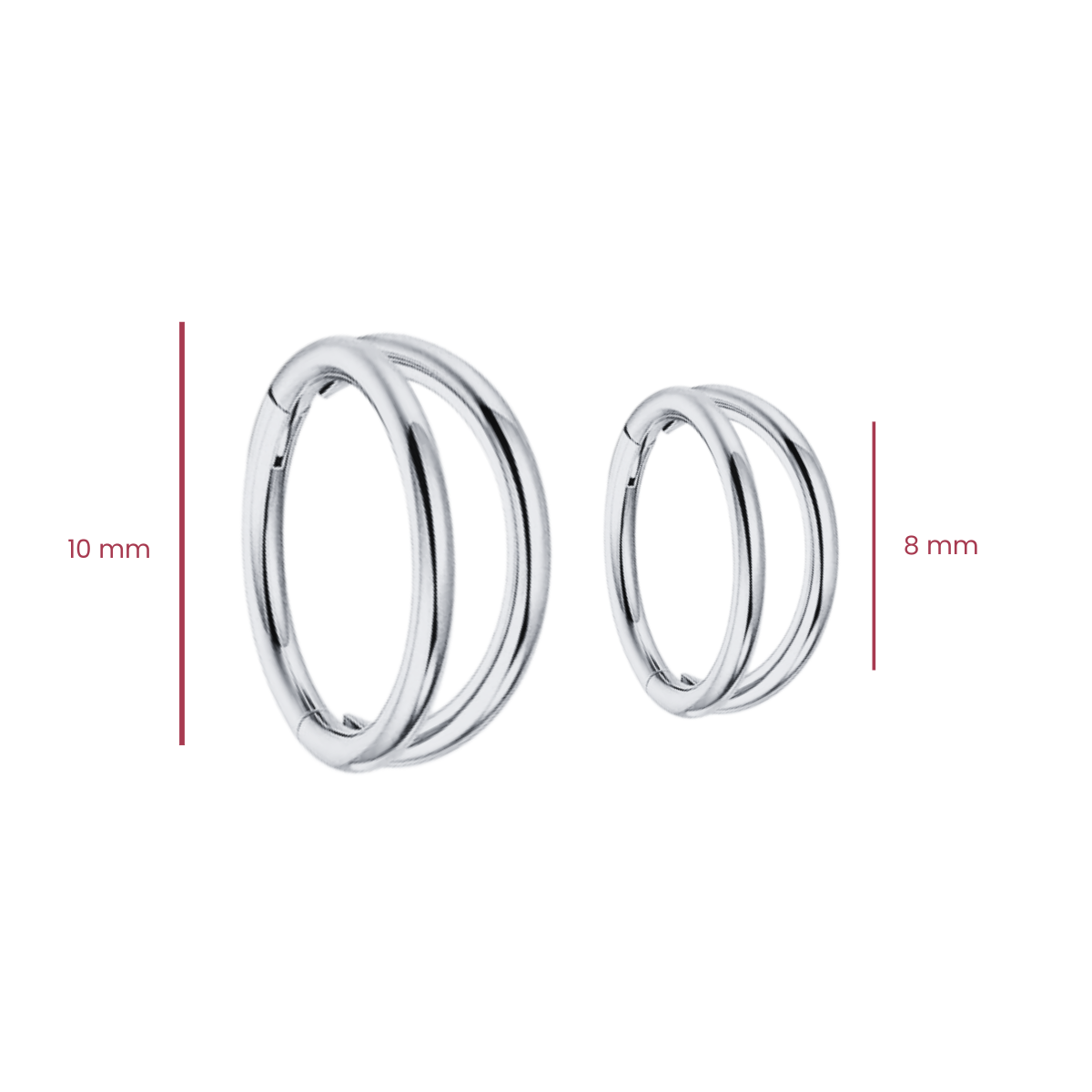 Argolla - Clicker Doble Silver