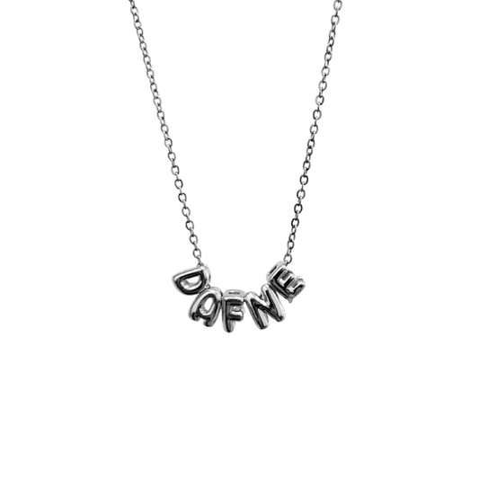 Collar - Nombre Balun Plateado