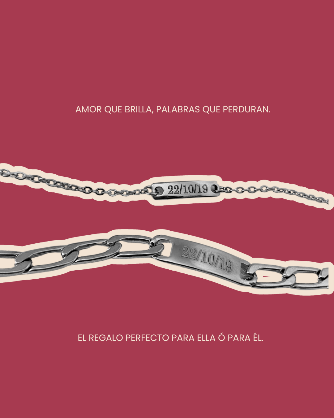 Kit 2 esclavas - Personalizadas Plateadas