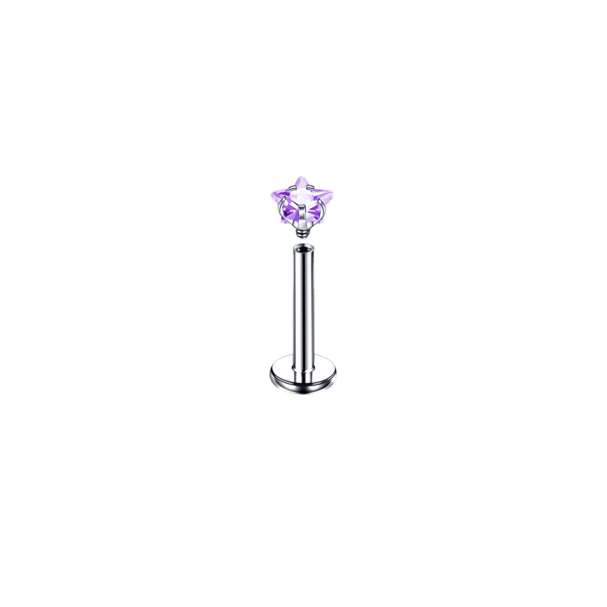 Piercing Labret - Estrella Morado