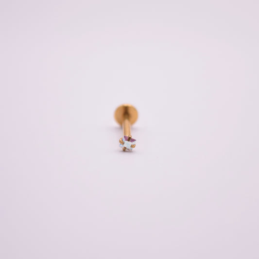 Labret -  Rombo Tornasol Blanco mini