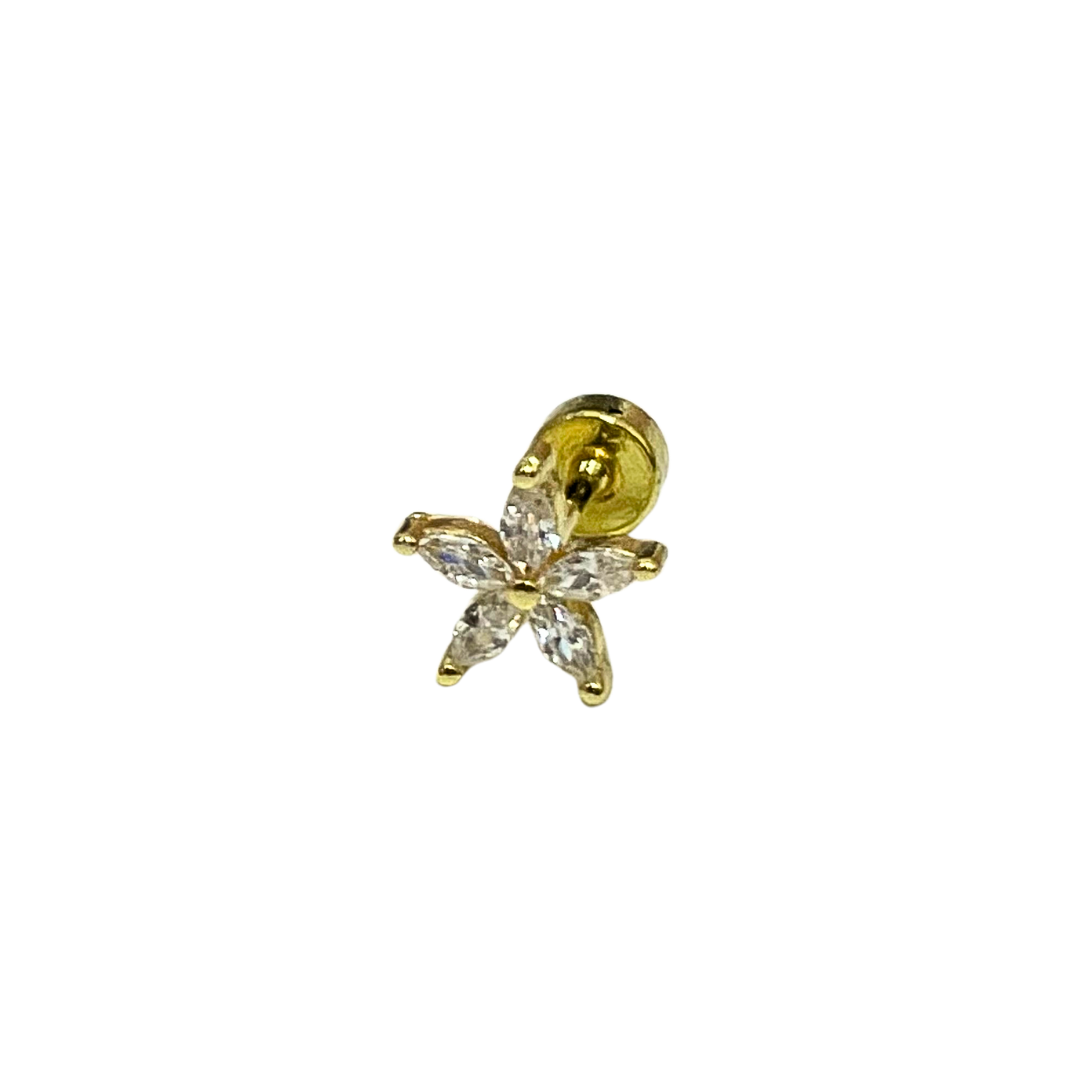 Labret - Flor zirconias