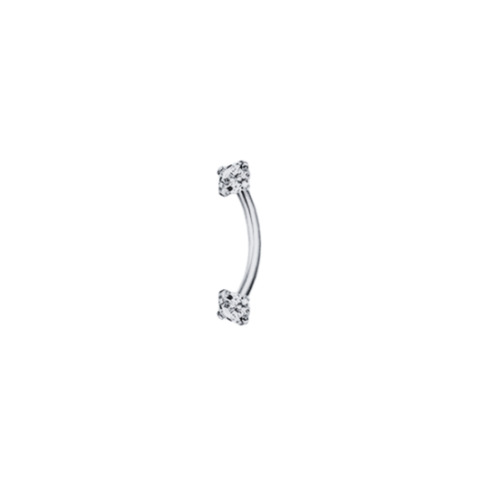 Rook - Zirconia doble plateado