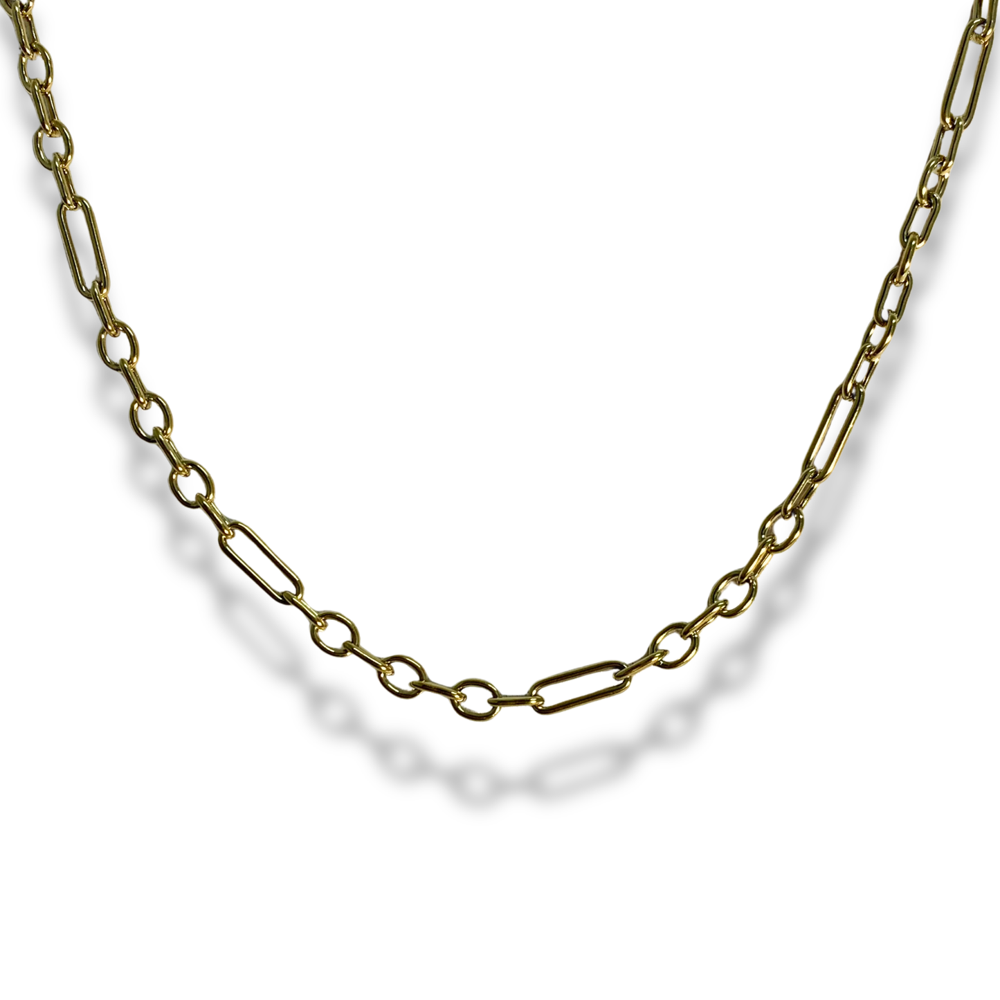 Cadena - Eslabones largos y ovales Dorado