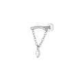 Labret titanio - colgante zirconia
