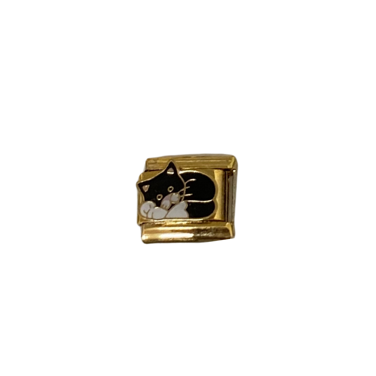 Charm Italiano - Gato Recostado dorado