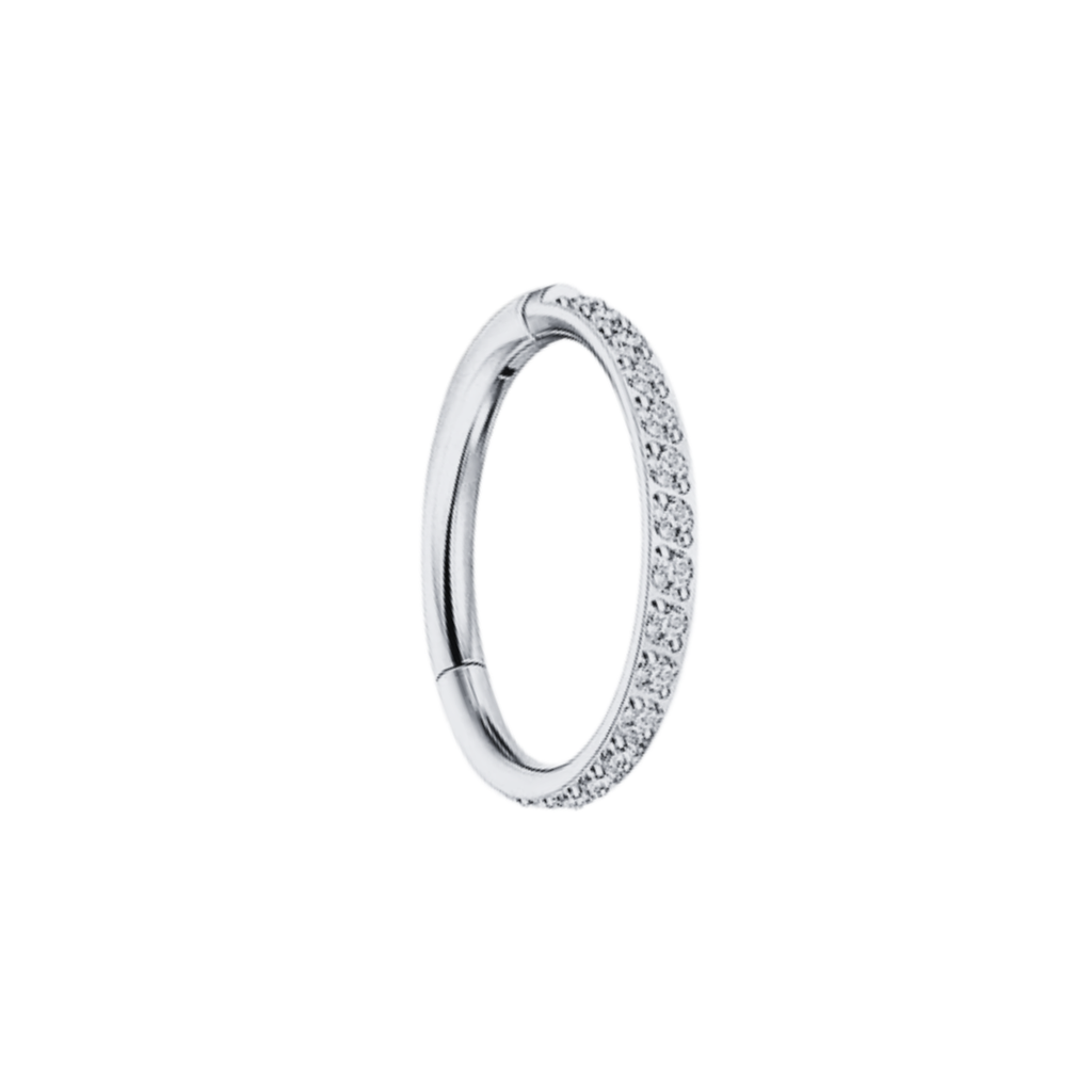 Argolla - Clicker Zirconia Silver