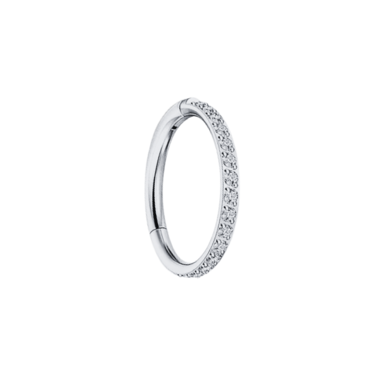Argolla - Clicker Zirconia Silver