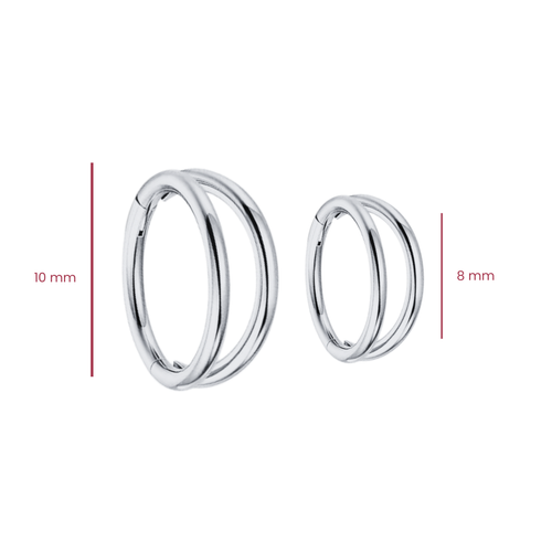 Argolla - Clicker Doble Silver
