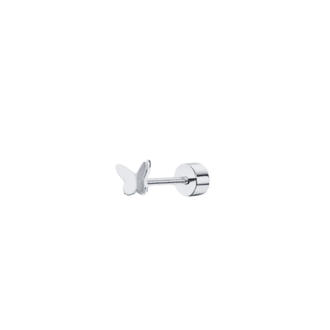 Labret -  Mariposa Lisa Plateada