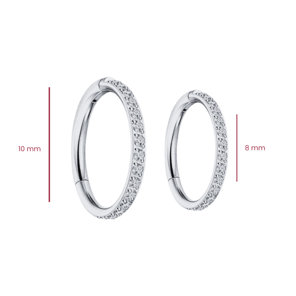 Argolla - Clicker Zirconia Silver