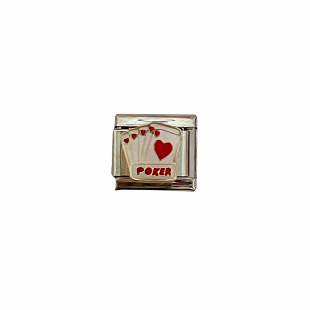 Charm italiano - poker corazones