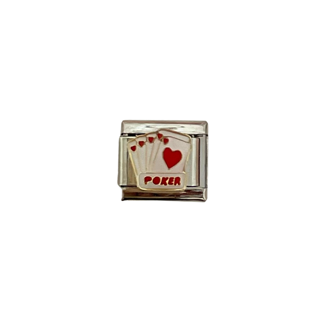 Charm italiano - poker corazones