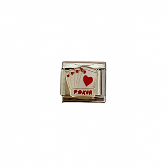 Charm italiano - poker corazones