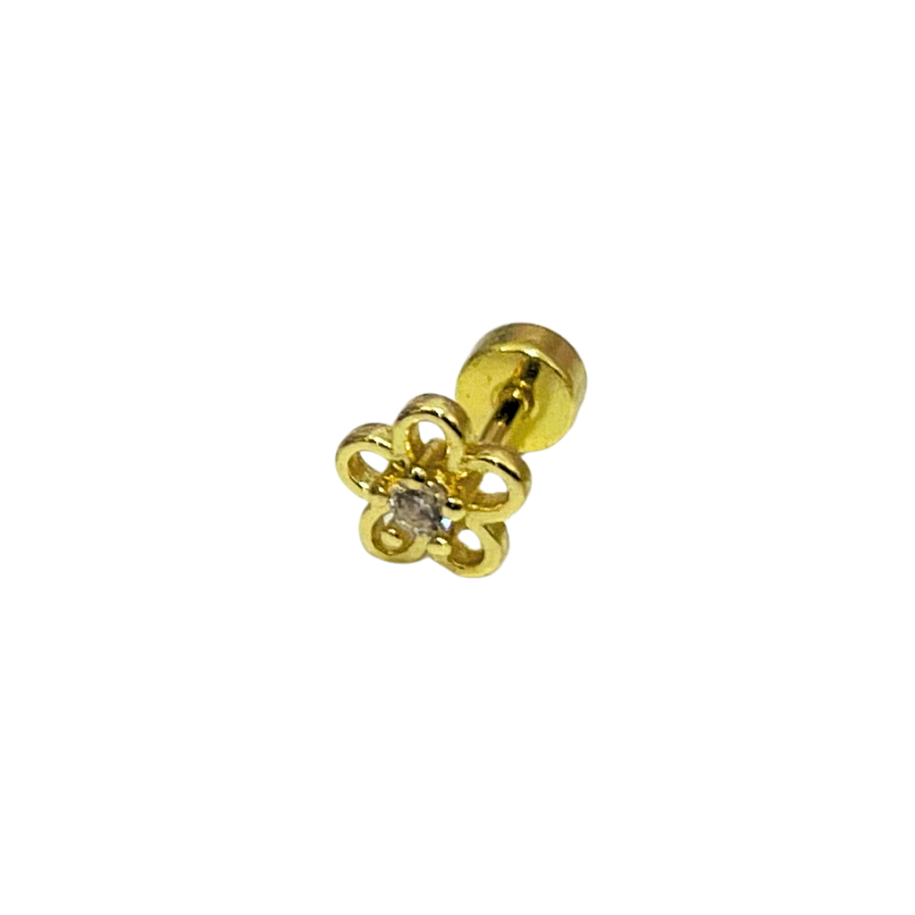 Labret - Flor zirconia
