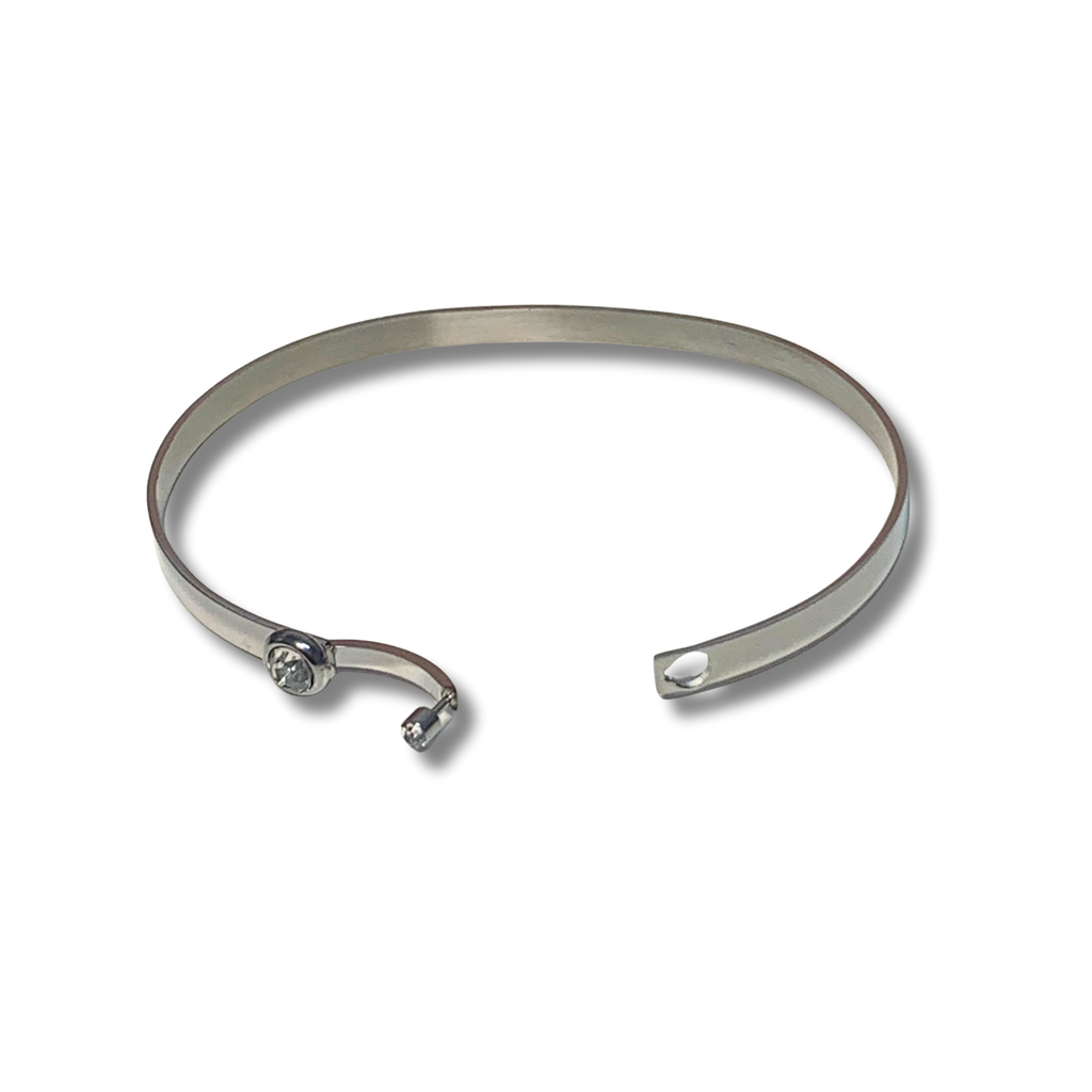 Brazalete - Doble Brillo Plateado