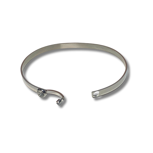 Brazalete - Doble Brillo Plateado