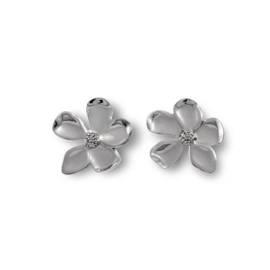 Aretes - Flor Silver