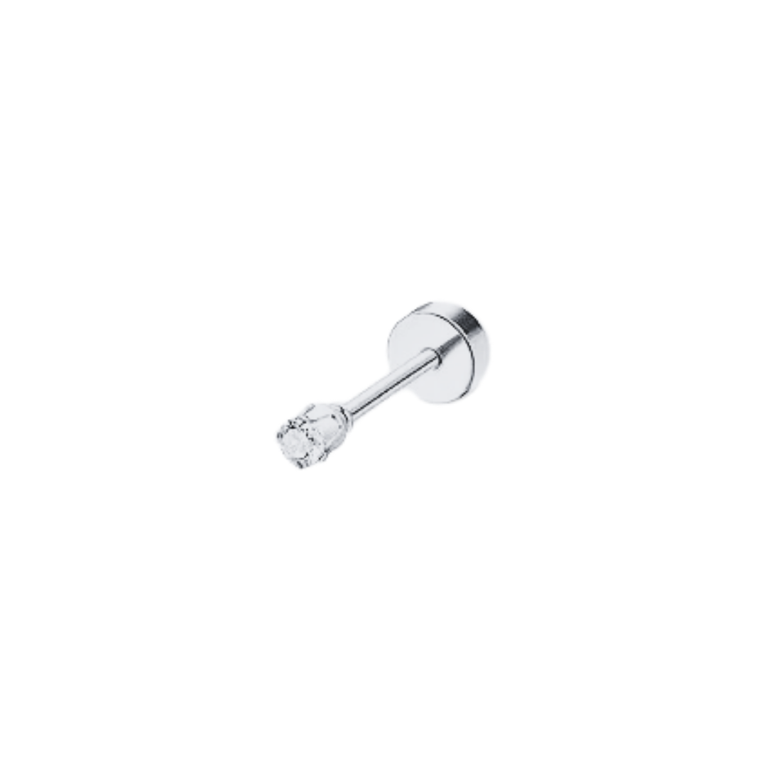 Labret - Zirconia mini plateada