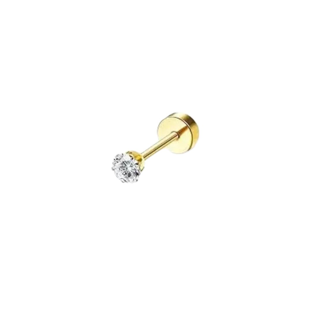 Labret - Zirconia mediana Dorada