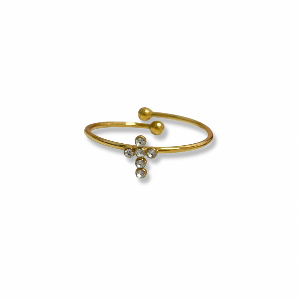 Anillo - cruz zirconias