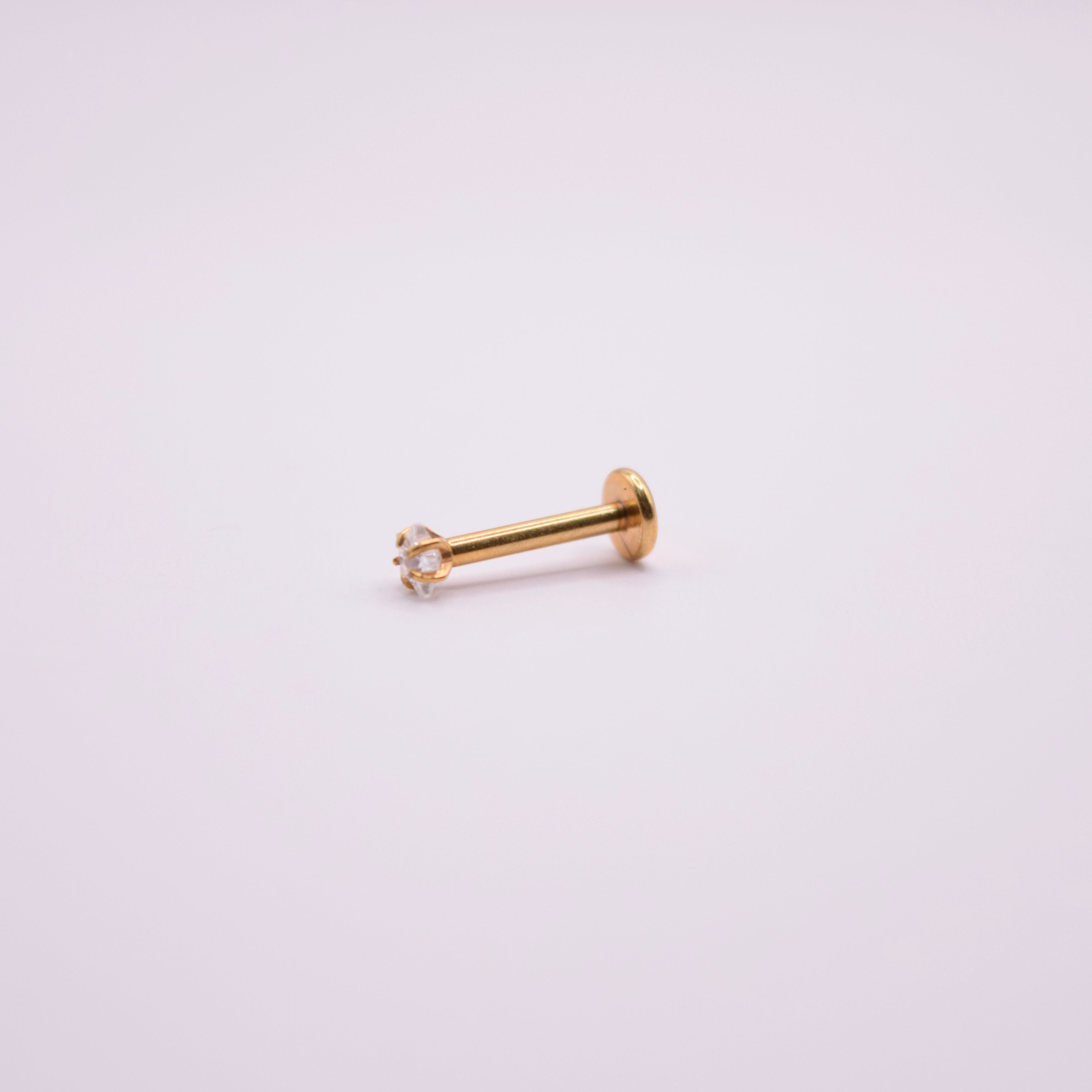 Labret -  Estrella Cristal Blanco mediano