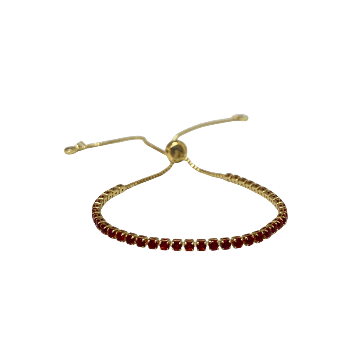 Pulsera - Tenis roja zirconia