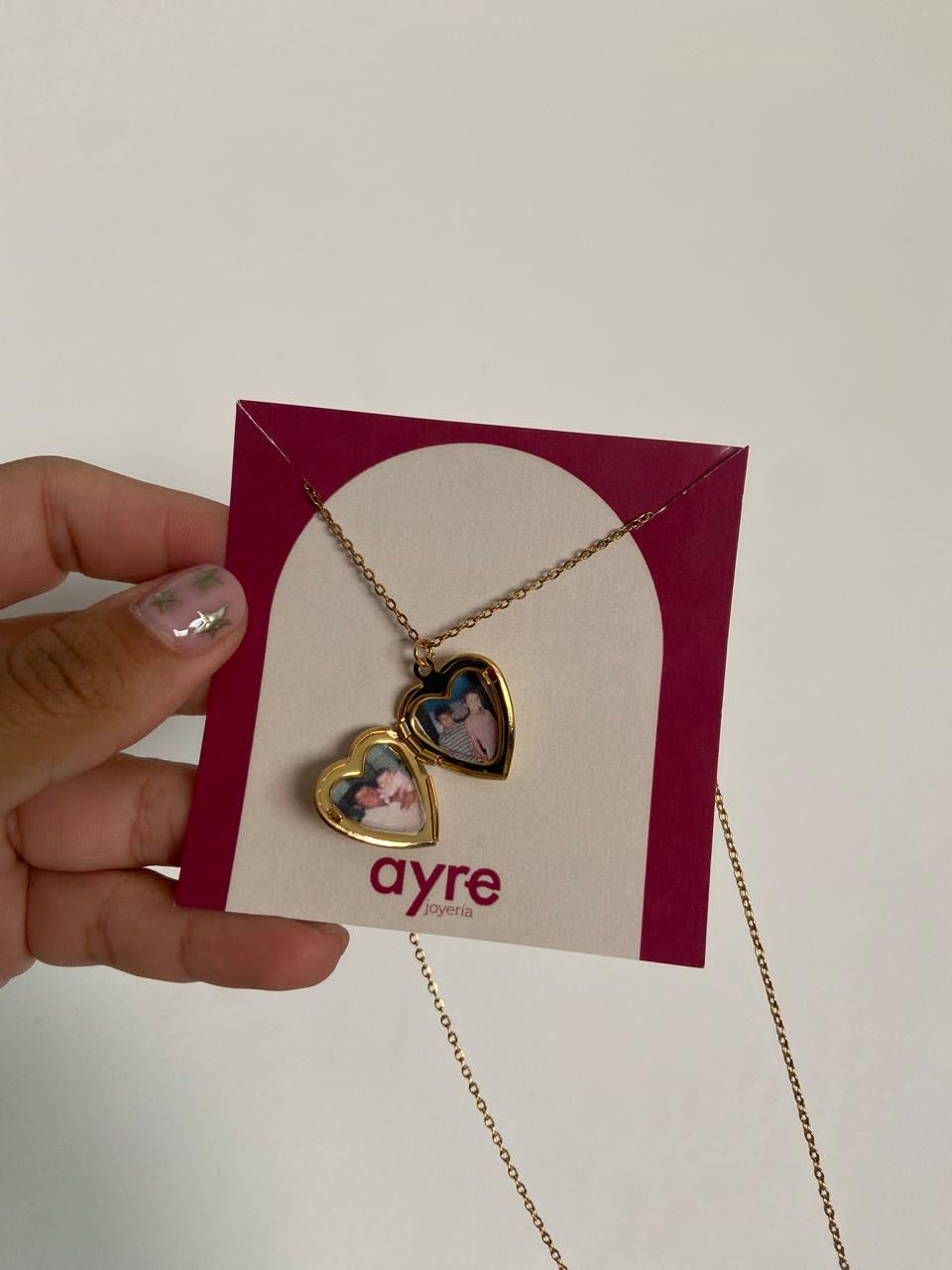 Relicario - Corazón plateado