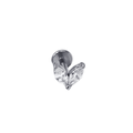 Labret titanio - doble hoja plateaada