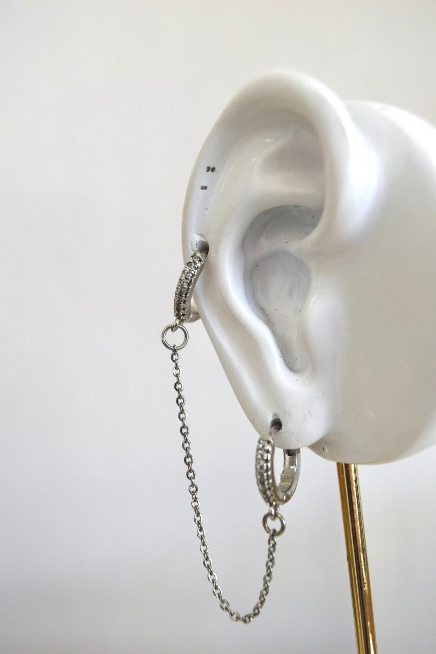 Argolla doble zirconia - Layering silver