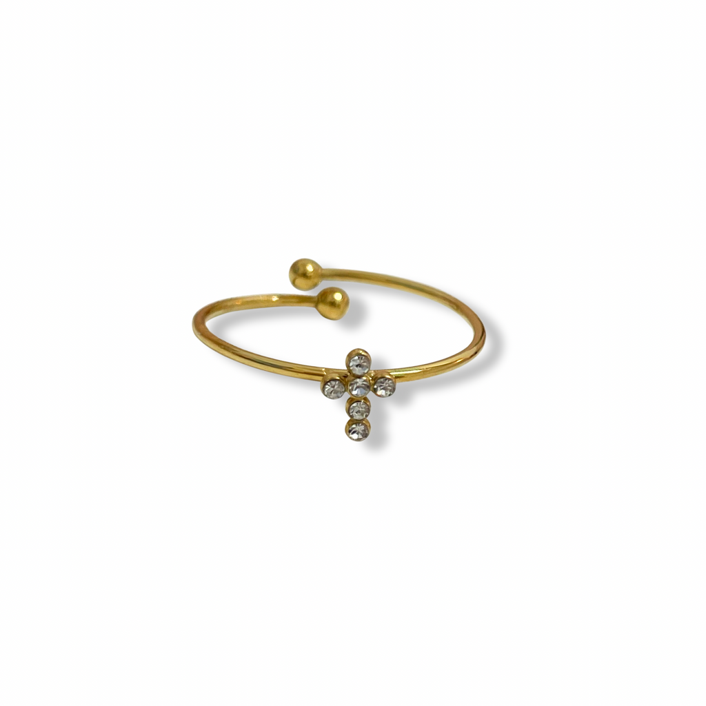 Anillo - cruz zirconias