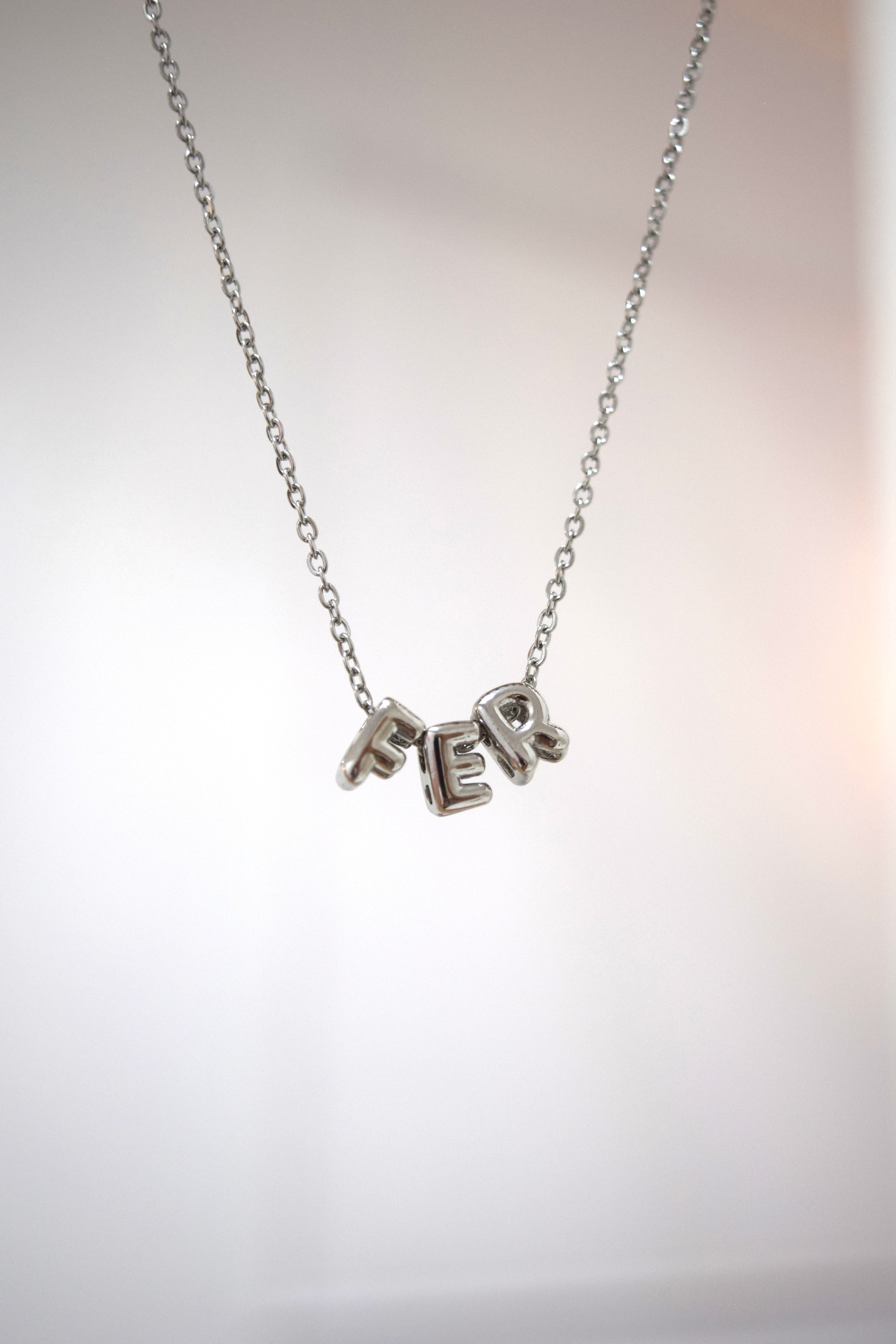 Collar - Nombre Balun Plateado