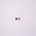 Labret - Corazón rosa mediano plateado