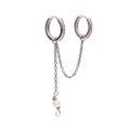 Piercing - Doble cadena perlado silver