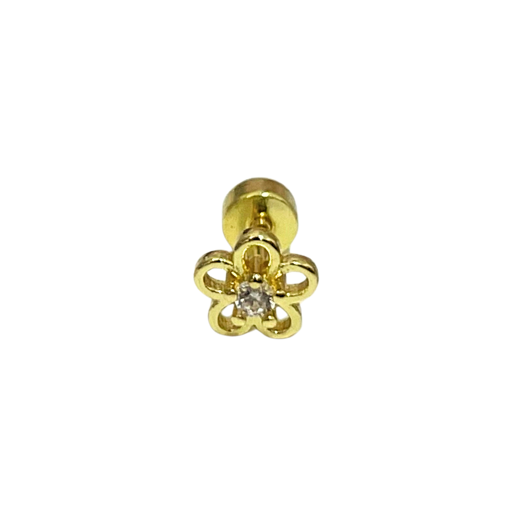 Labret - Flor zirconia