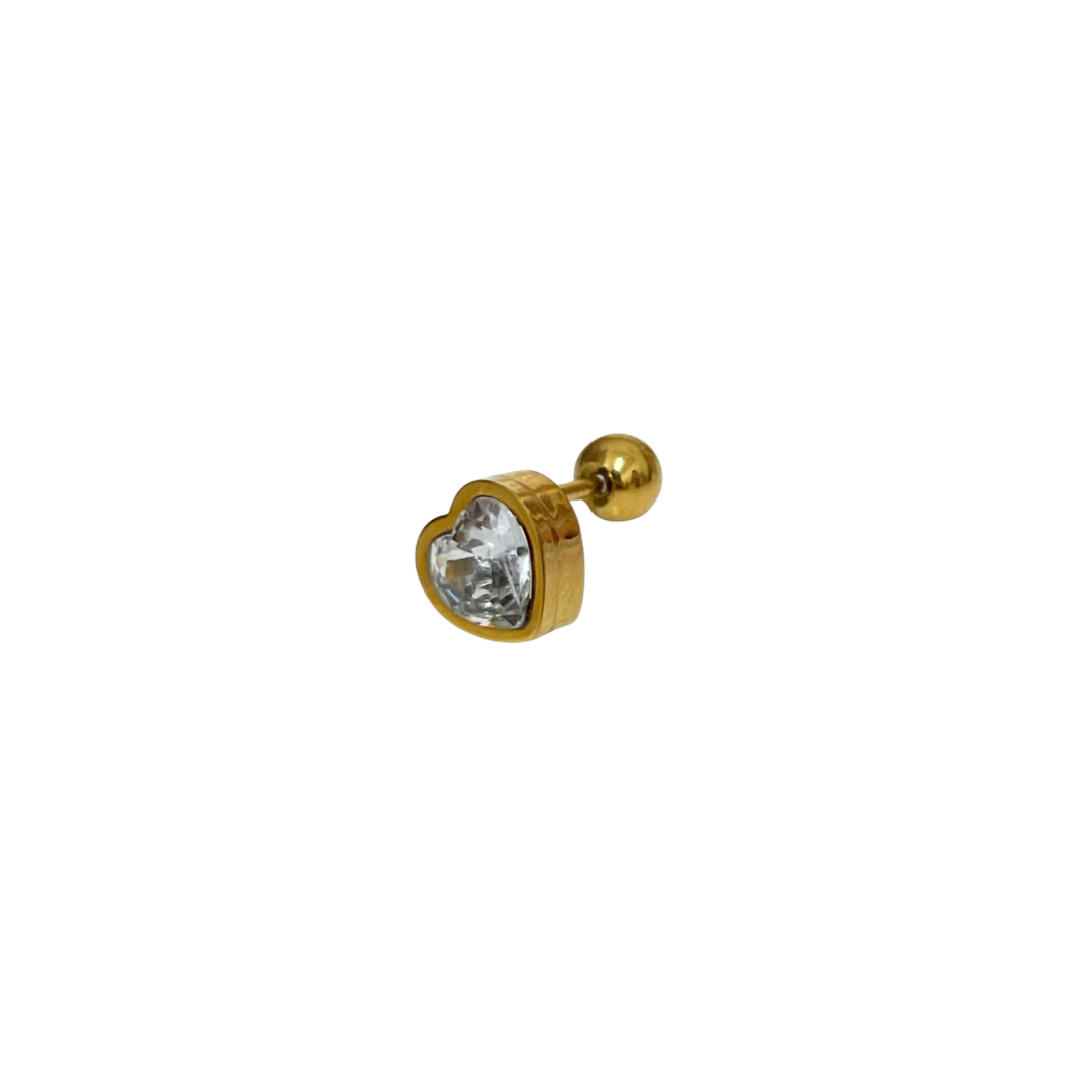 Labret - Corazón zirconia
