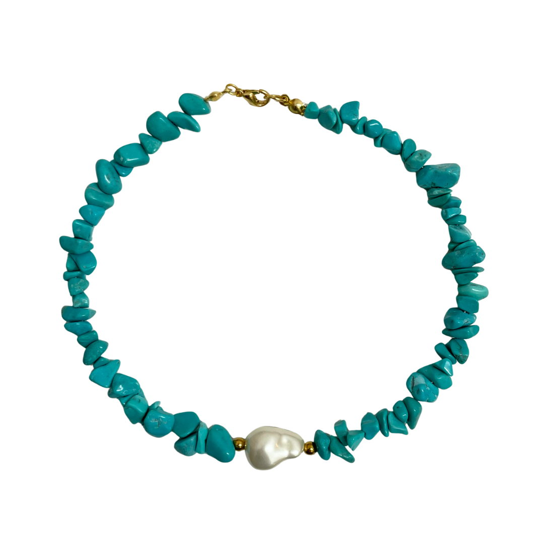 Collar - turquesa de río
