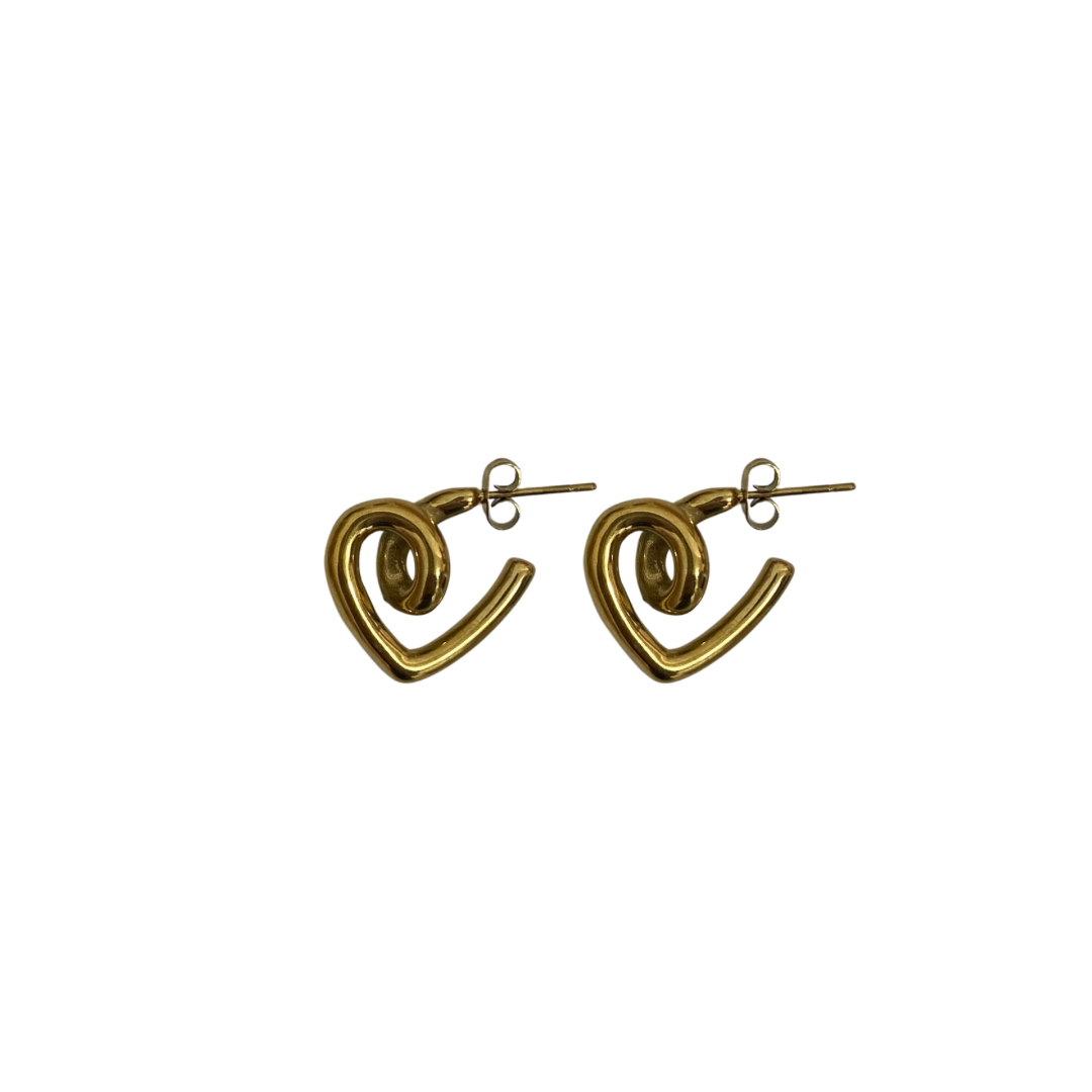 Aretes - Corazón Espiral