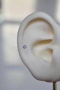 Labret - Corazón tornasol blanco mini