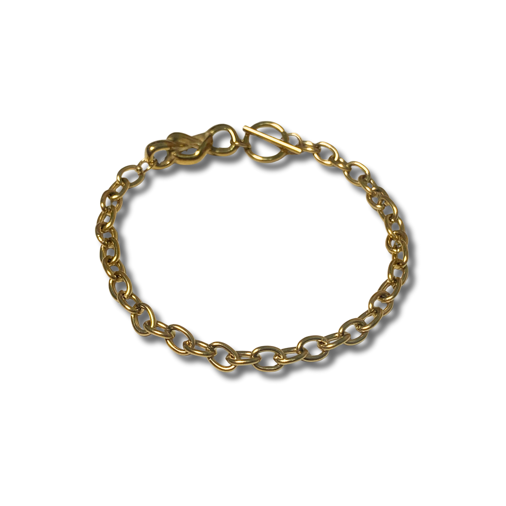 Pulsera - Nudo Corazon Dorado