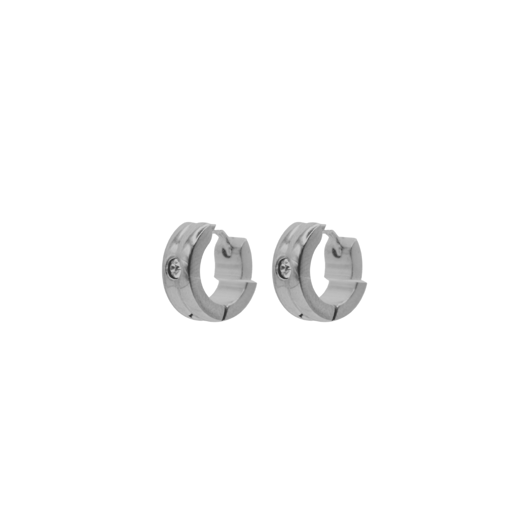 Hoops mini - Zirconia al centro plateados