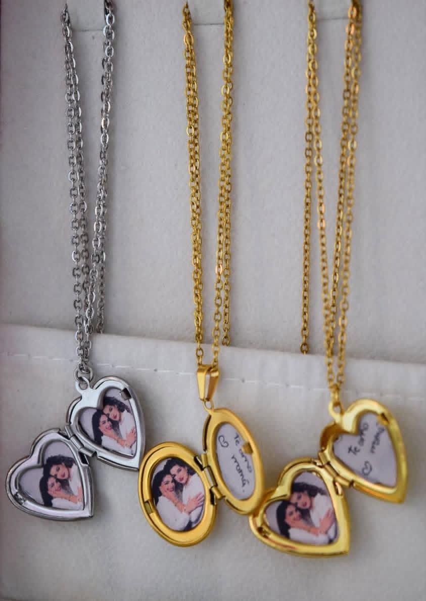 Relicario - Corazón plateado