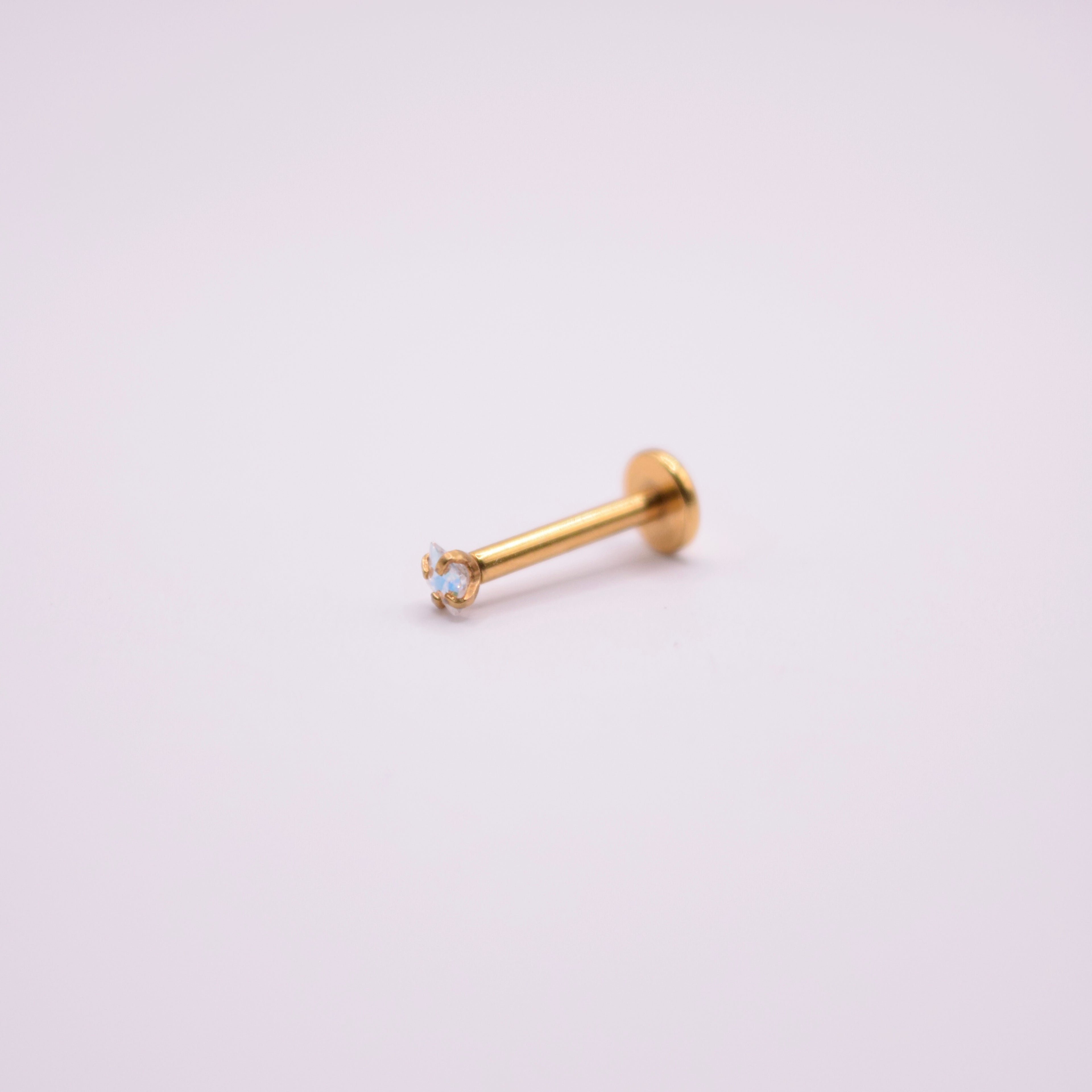 Labret -  Rombo Tornasol Blanco mini