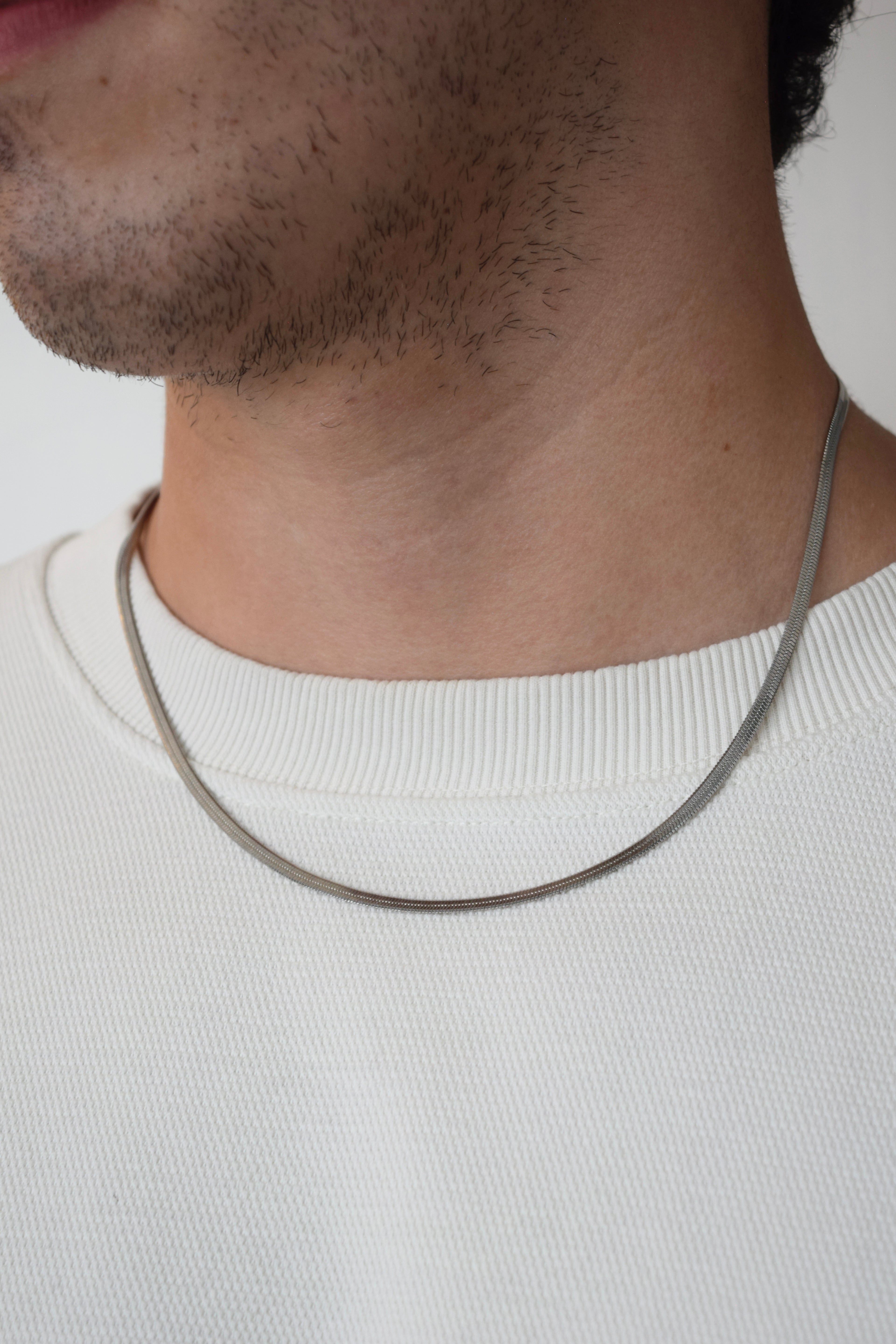 Cadena ajustable - snake silver