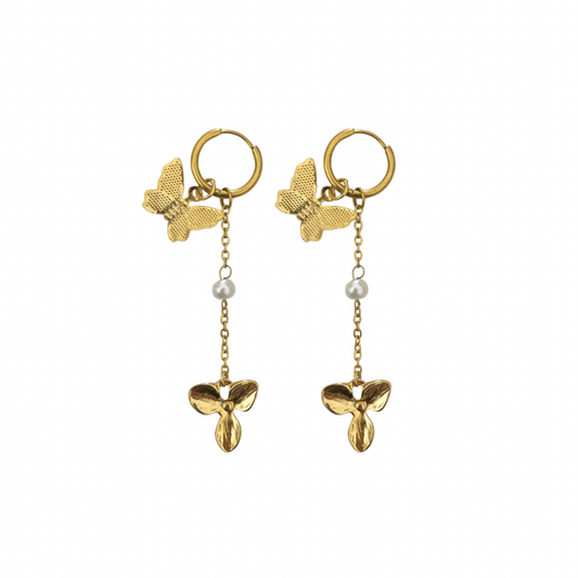 Hoops - mariposas y flores