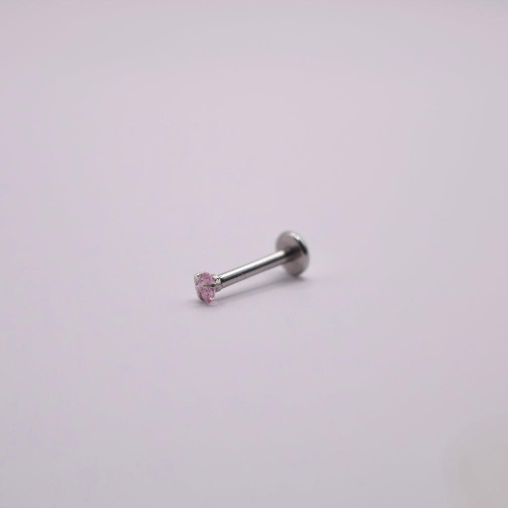 Labret - Corazón rosa mini
