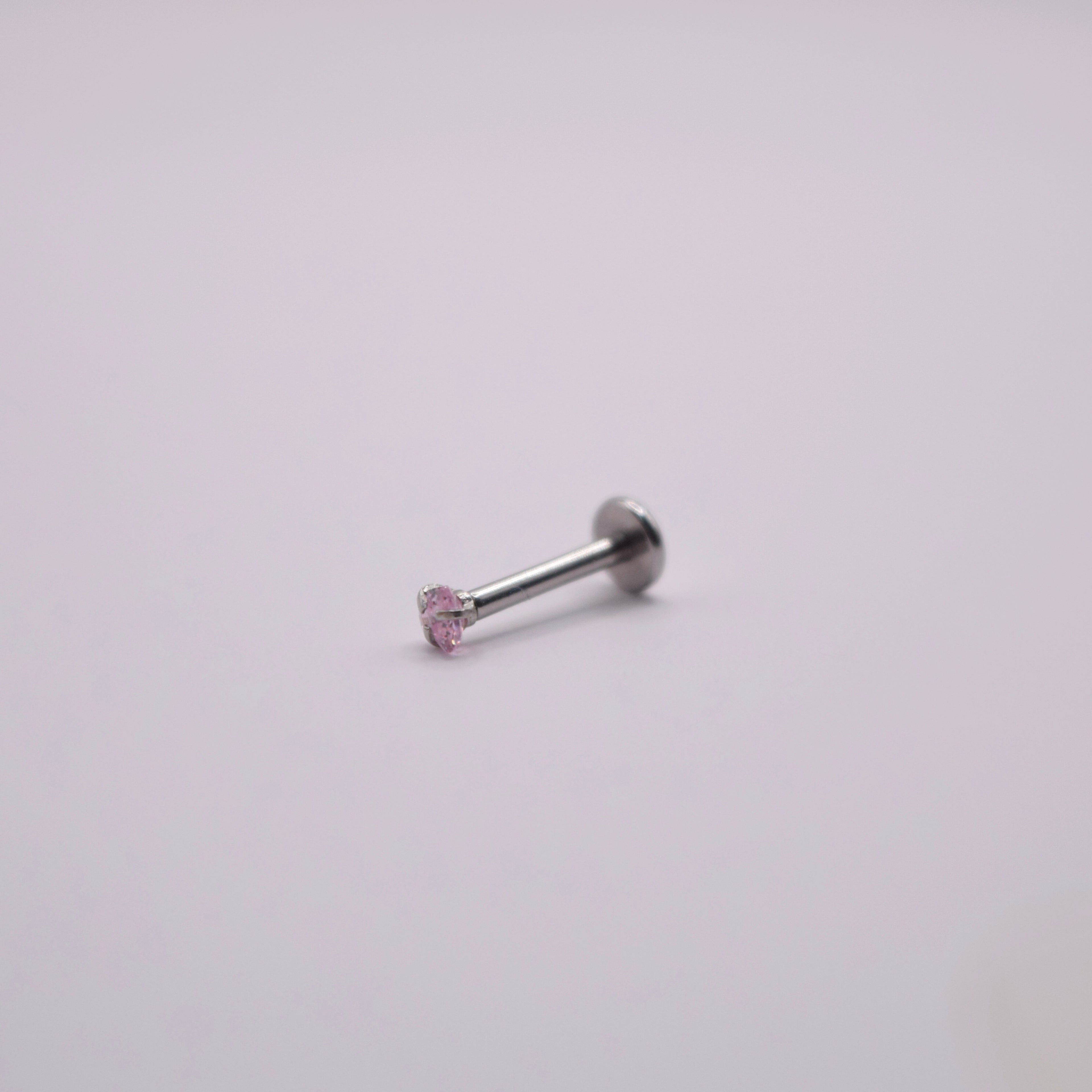 Labret - Corazón rosa mini