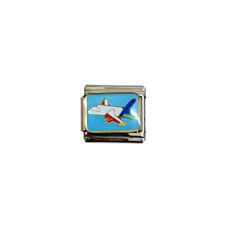 Charm italiano - Avión azul