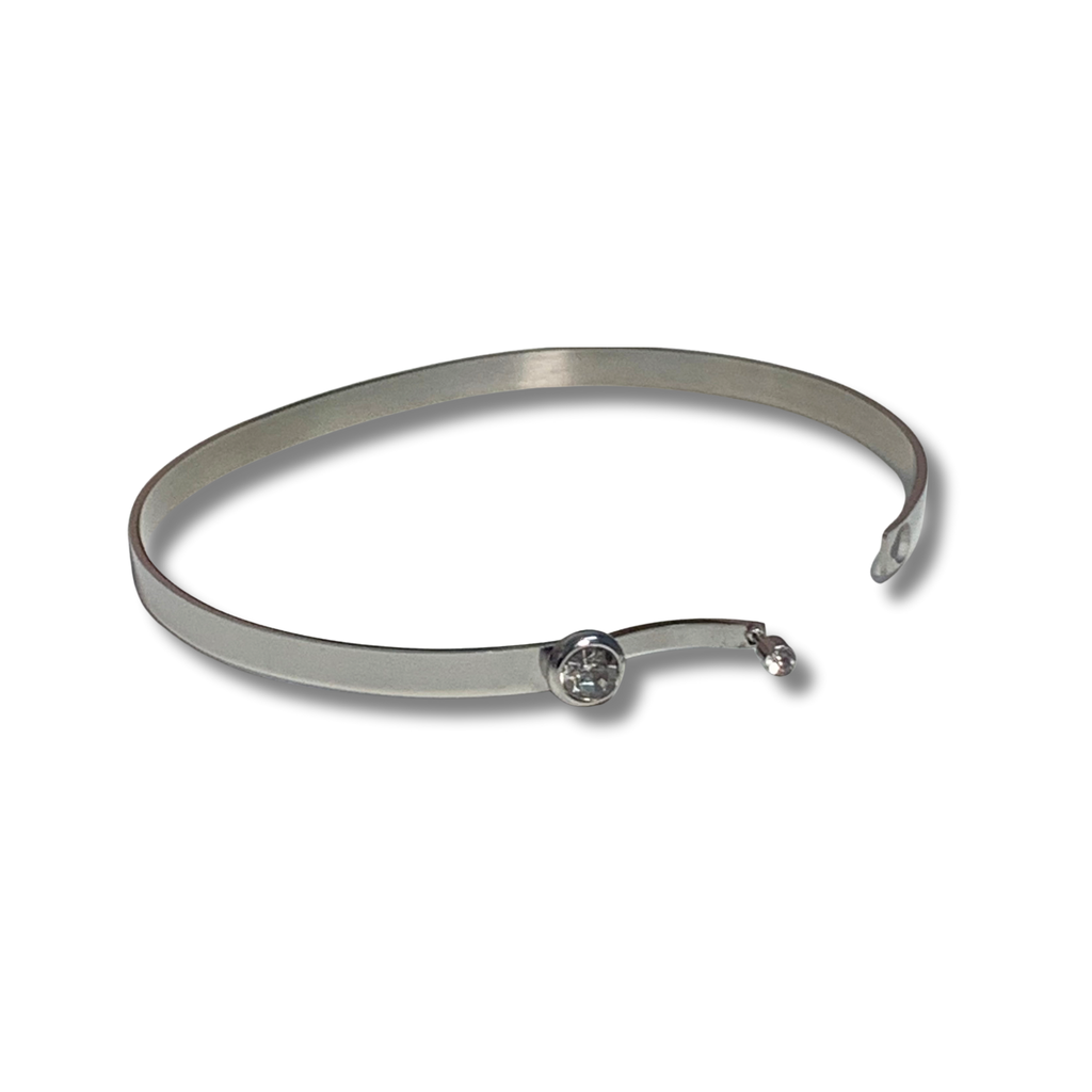 Brazalete - Doble Brillo Plateado